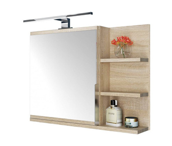 Oak sonoma mirror cabinet with shelves, bathroom mirror,led